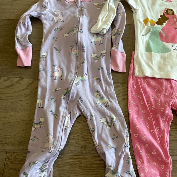💕SOLD💕Bundle of 6 Baby Girl 18 Months Pajamas - Picture 3 of 8